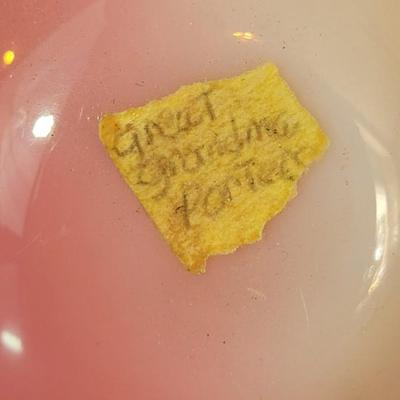 Victorian Antique Blown Peach Blow Glass Pear