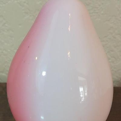 Victorian Antique Blown Peach Blow Glass Pear