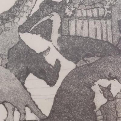 Signed Effenberger, and #1/10 Etching 'Voyage"