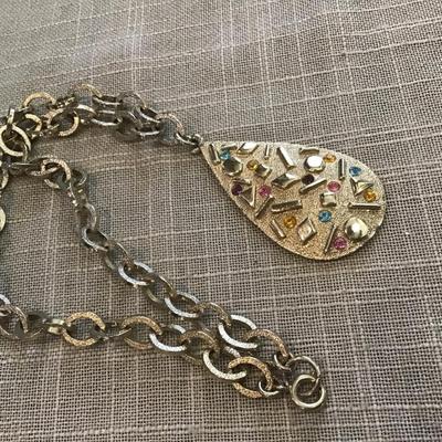 Vintage Sarah Coventry Jewel Necklace. Chunky Chain