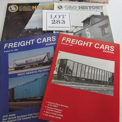 C & O, Freight Cars and Railroad and Railfan Magazines