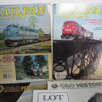 C & O, Freight Cars and Railroad and Railfan Magazines