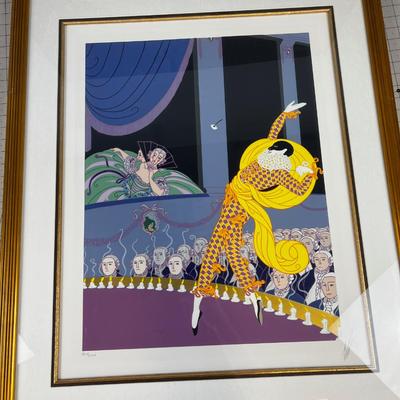 Hand Signed Seri Graph Titled "Harlequin" by Erte, Romain De Tirtoff (Russian 1892 -1990) 
