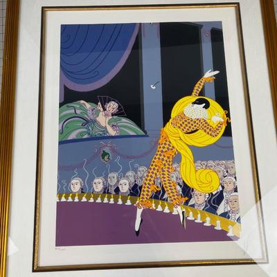 Hand Signed Seri Graph Titled "Harlequin" by Erte, Romain De Tirtoff (Russian 1892 -1990) 