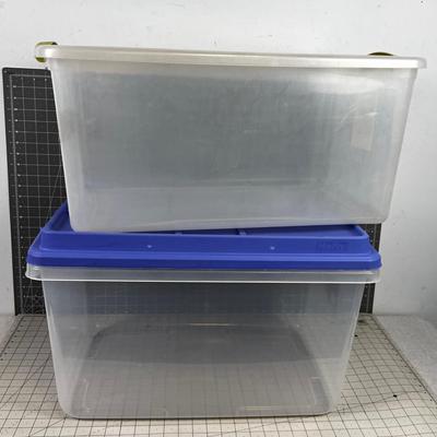 2 Clear Totes 
