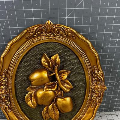 Vintage Plaster Wall Plaque