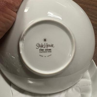 Partial set of Style House Platinum Ring Fine China 