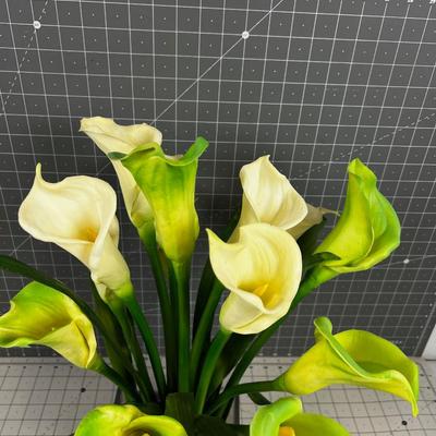 FAUX Calle Lilies Artificial Floral Arrangement