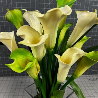 FAUX Calle Lilies Artificial Floral Arrangement