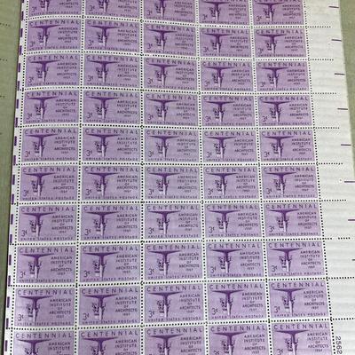 Book of Full Sheets of Stamps Mostly OLDER 3 cent stamps 