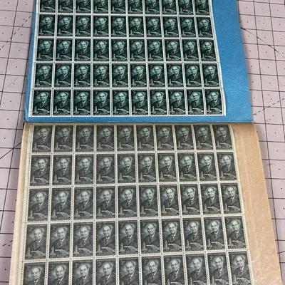 Book of Full Sheets of Stamps Mostly OLDER 3 cent stamps 