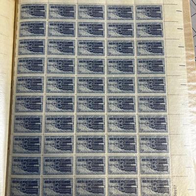 Book of Full Sheets of Stamps Mostly OLDER 3 cent stamps 
