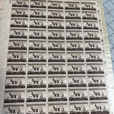 Book of Full Sheets of Stamps Mostly OLDER 3 cent stamps 