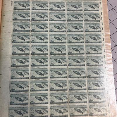 Book of Full Sheets of Stamps Mostly OLDER 3 cent stamps 