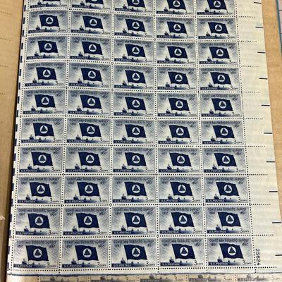 Book of Full Sheets of Stamps Mostly OLDER 3 cent stamps 
