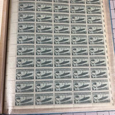 Book of Full Sheets of Stamps Mostly OLDER 3 cent stamps 