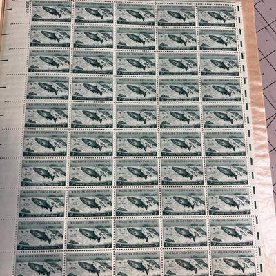Book of Full Sheets of Stamps Mostly OLDER 3 cent stamps 