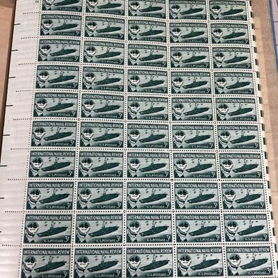 Book of Full Sheets of Stamps Mostly OLDER 3 cent stamps 