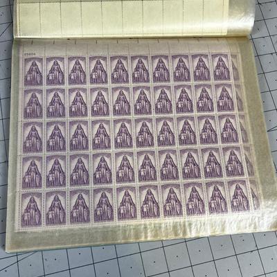 Book of Full Sheets of Stamps Mostly OLDER 3 cent stamps 