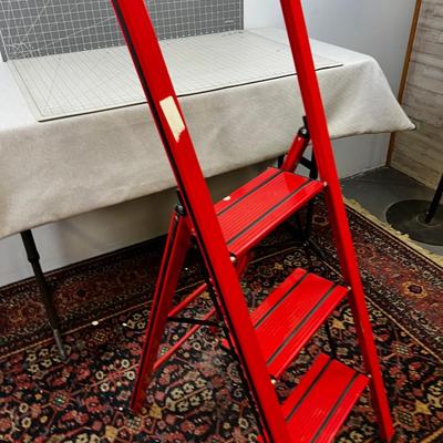 ASCENT Folding RED Ladder 3 Step 