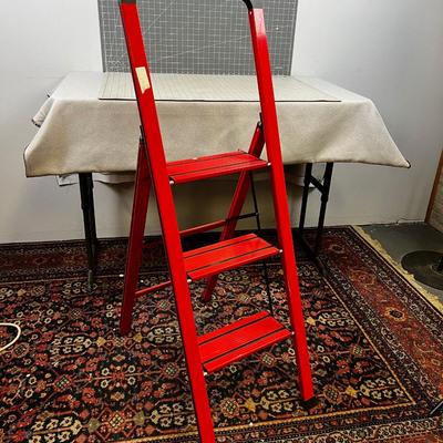 ASCENT Folding RED Ladder 3 Step 
