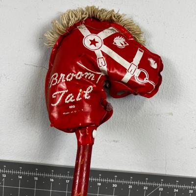 Vintage Broomtail Horse - Red
