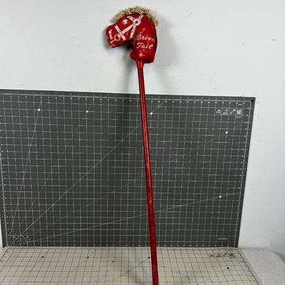 Vintage Broomtail Horse - Red