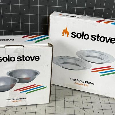 SOLO Stove, Flex Strap Plate and Bowl Set, NEW IN THE BOX 