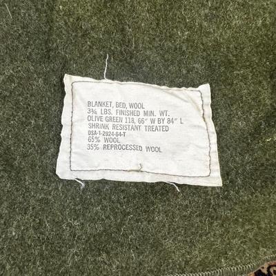 US ARMY Olive Drab,  Wool Blanket 