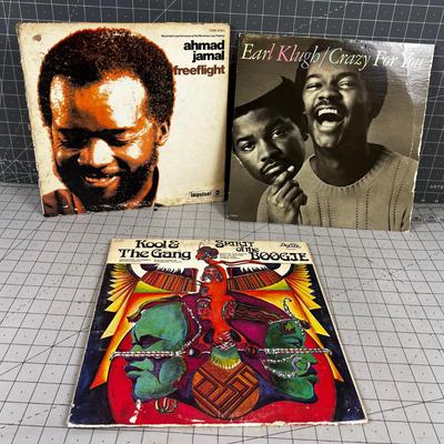 3 Vintage Albums; Cool & the Gang, Earl Klug etc.