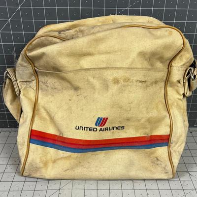 Vintage United Airlines Travel Bag 