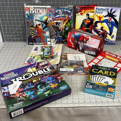 Mixed Lot of Toys, Games and Comics 