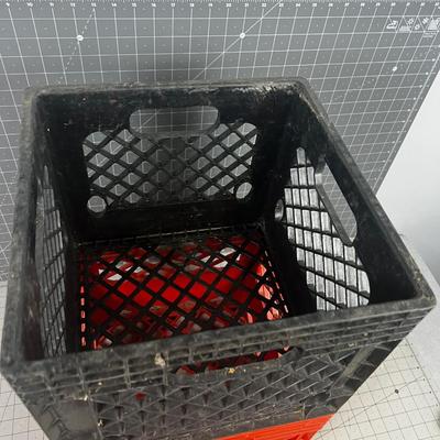 2 Plastic Milk Crates 