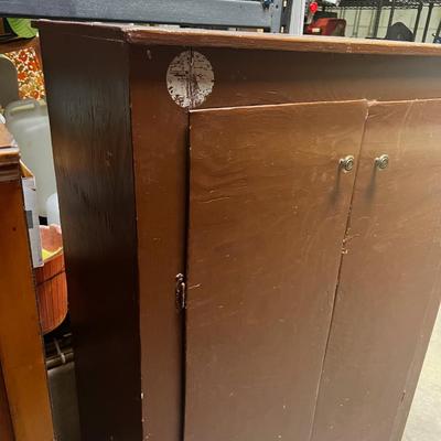 Wood Painted Storage Cabinet 