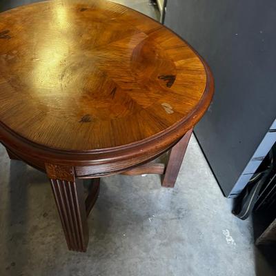 Fruit Wood End Table Oval 