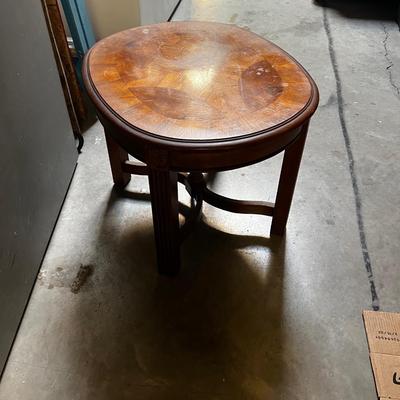 Fruit Wood End Table Oval 