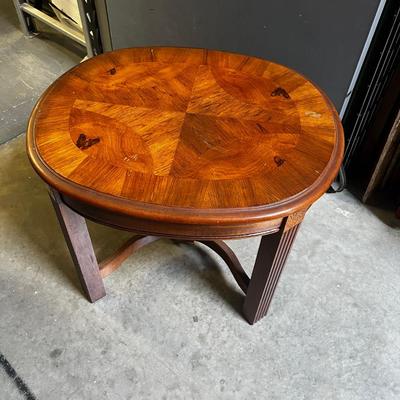 Fruit Wood End Table Oval 