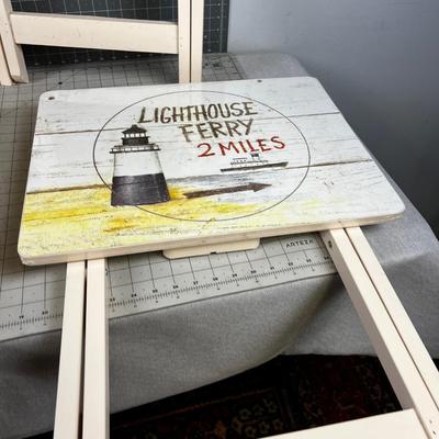 4 TV Trays with Sea Food Theme