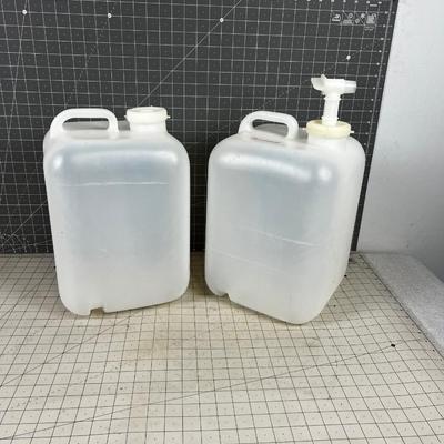 (2) 5 Gallon Water Jugs 