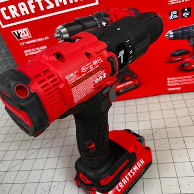 Craftsman 20 Volt Hammer Drill, in Original Box 