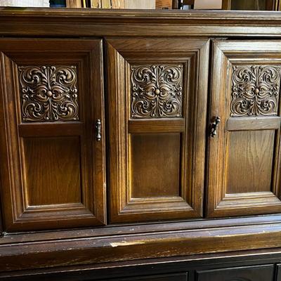 Little Pecan Credenza Cabinet 