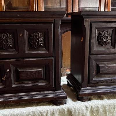 LONG Mediterranean 9 Drawer Dresser with Large Mirror ( 54 X 42) 