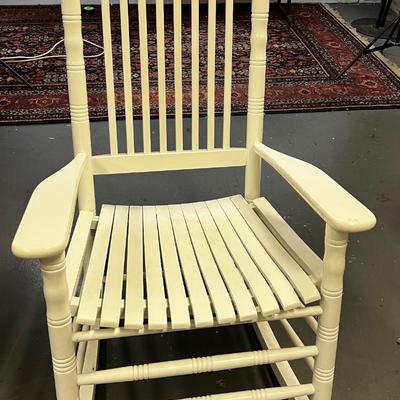 White Cracker Barrel Rocking Chair
