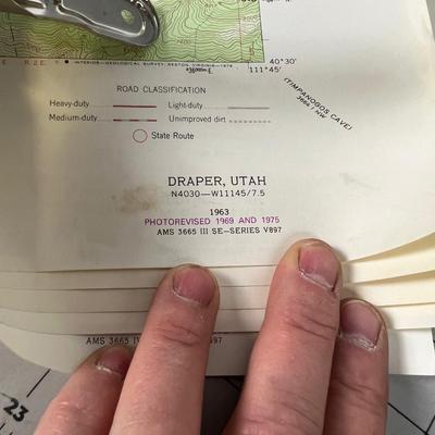 ROLL of Several USGS Maps; a lot are SLC or surrounding. 