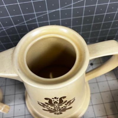 Pfaltzgraff Stoneware Coffee Pot and Cups 