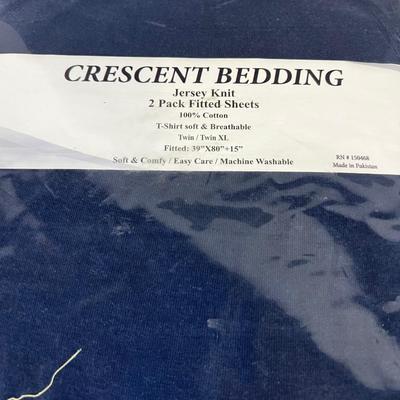 2 Brand NEW Fitted Jersey Knit Sheets and a set of Pillow Case NEW 