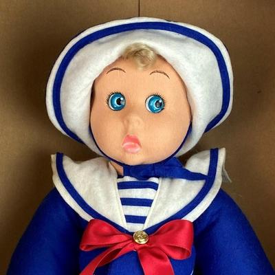 rare ITALIAN FELT 18" LENCI BABY MARCO SAILOR DOLL LTD ED 1996 