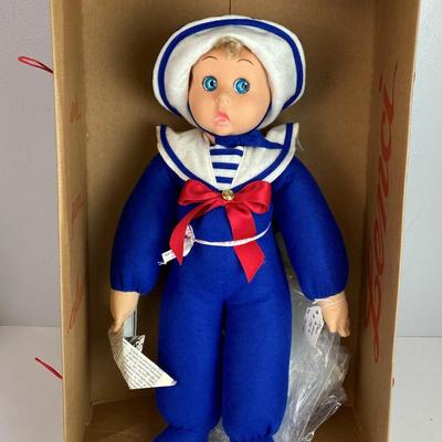 rare ITALIAN FELT 18" LENCI BABY MARCO SAILOR DOLL LTD ED 1996 