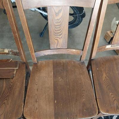 THREE VINTAGE WOODEN CHAIRS ^REFURNISH PROJECT