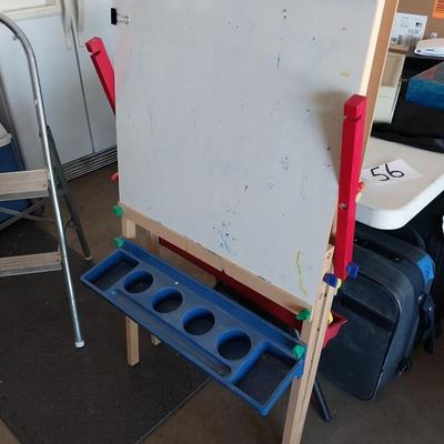 CHILDS DRYERASE BOARD/EISEL/PAINTBOARD AND MISC. TOYS